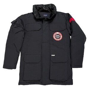 FLUKE Luxury Designer Streetwear Winter DOWN FILL Puffer Parka Coat - Small